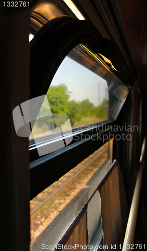 Image of Train wagon window