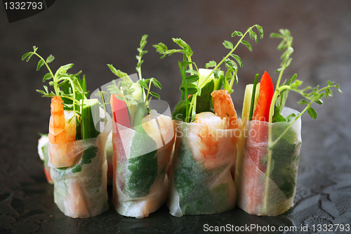 Image of vietnamese rice paper rolls