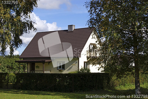 Image of The house and plants