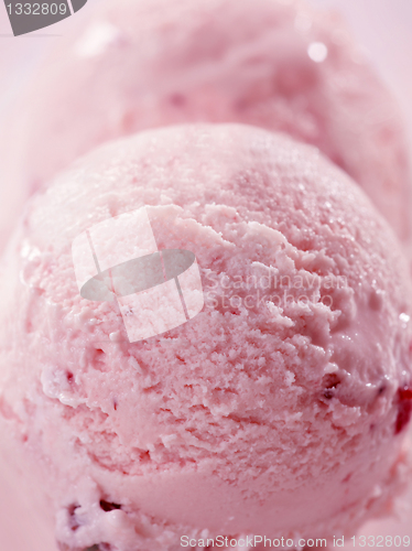 Image of pink strawberry ice cream