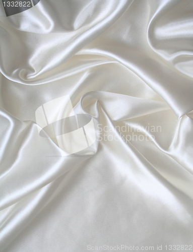 Image of Smooth elegant white silk as background 