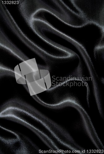 Image of Smooth elegant black silk as background 