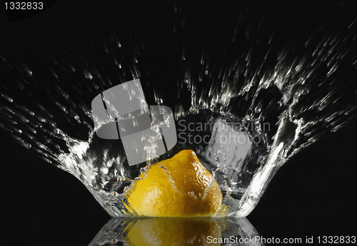 Image of lemon and water splash