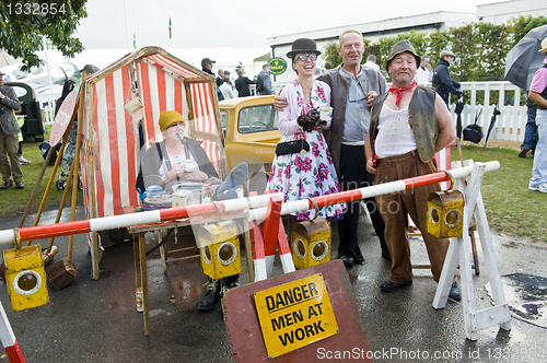 Image of Goodwood revival visitors.