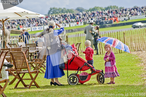 Image of Goodwood revival visitors.