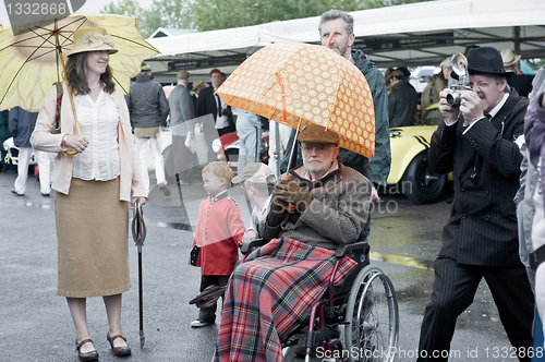Image of Goodwood revival visitors.
