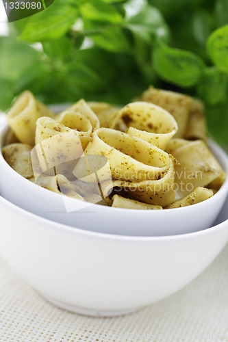 Image of papardelle with pesto