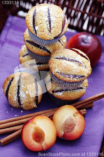 Image of muffins with plums