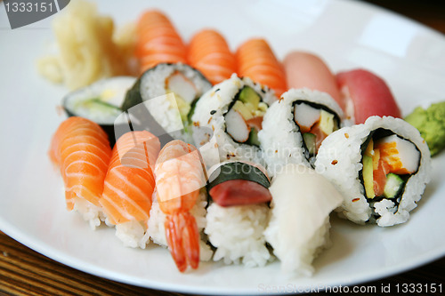 Image of plate of sushi