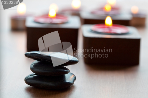 Image of Candles and stones