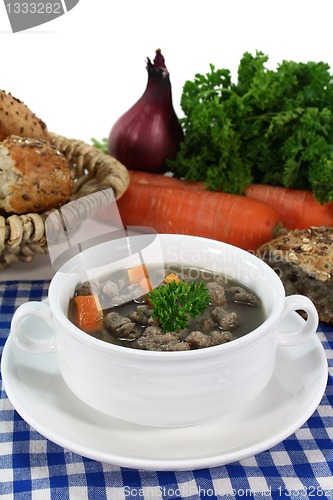 Image of liver spaetzle soup