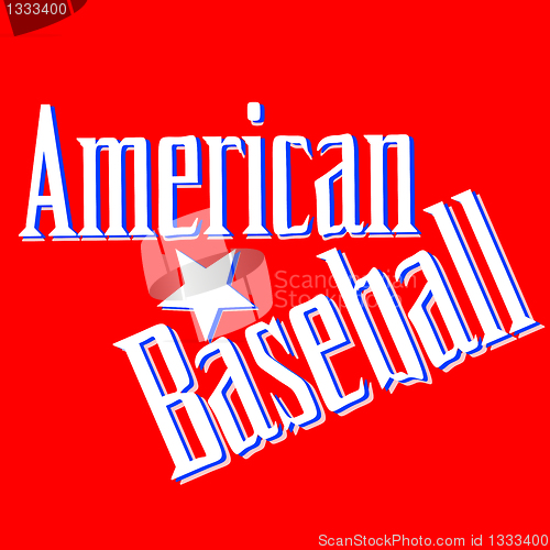 Image of American Baseball Lettering Greetings card Vector