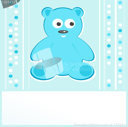 Image of Teddy bear for baby boy - baby arrival announcement