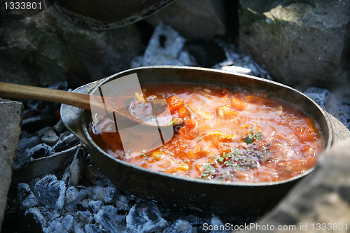 Image of fresh vegetable soup