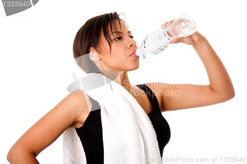 Image of Rehydrating drinking water after workout