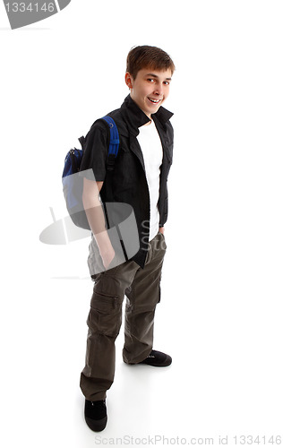 Image of Casual dressed student teenager