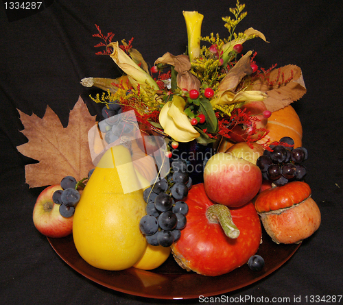 Image of Autumn pumpkin composition