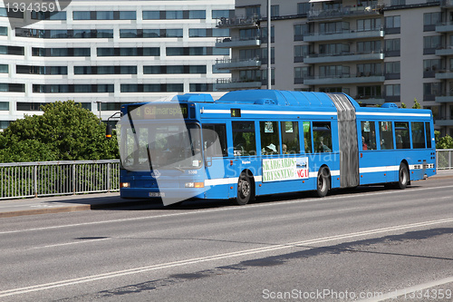 Image of Volvo bus in Stockholm