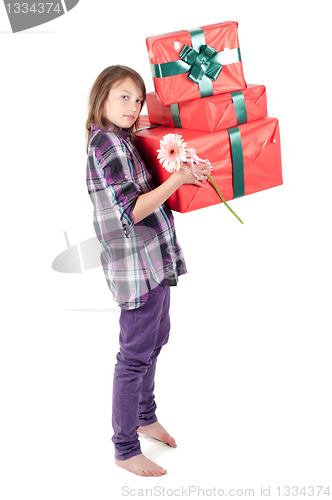 Image of Teenager girl in studio