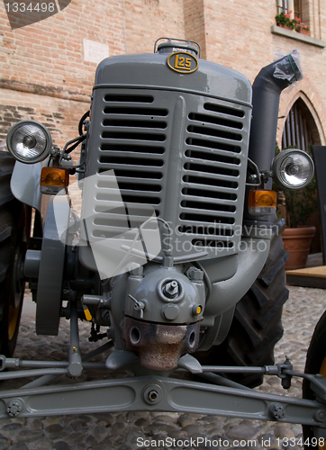 Image of Old model of tractor, renovated to be in superb condition