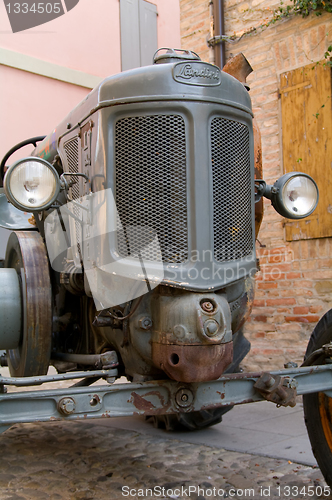 Image of Old model of tractor, renovated to be in superb condition