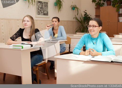 Image of Schoolgirls in the classroom