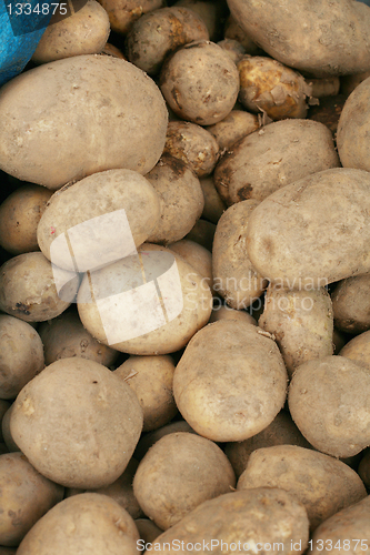 Image of potatoes raw vegetables food pattern in market 