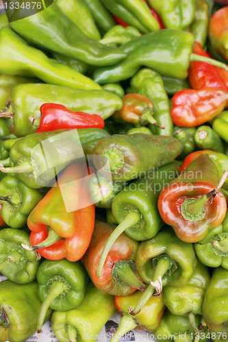 Image of bell peppers background (Capsicum annuum) 