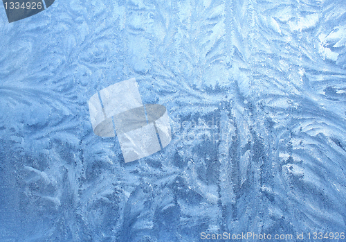 Image of ice patterns on glass