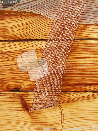 Image of Fabric over wooden surface