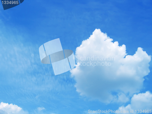 Image of white cloud on blue sky