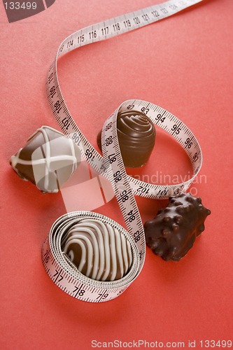 Image of Some of chocolates and the measure