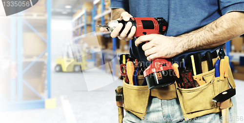 Image of worker in warehouse