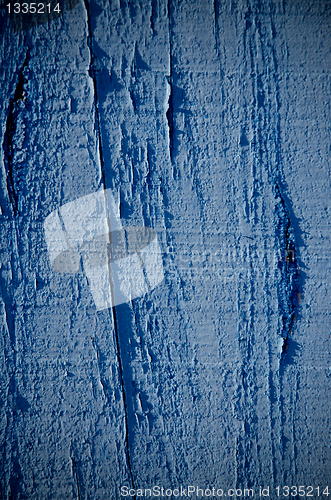 Image of Blue paint on wood background