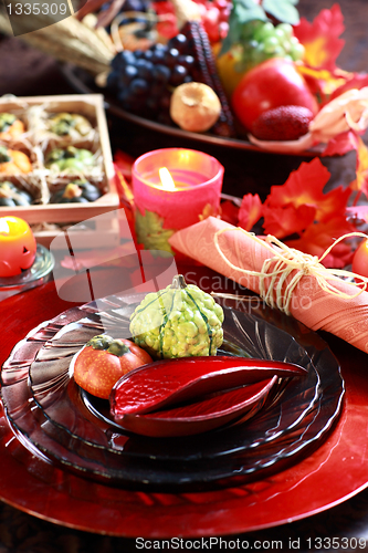 Image of Place setting for Thanksgiving