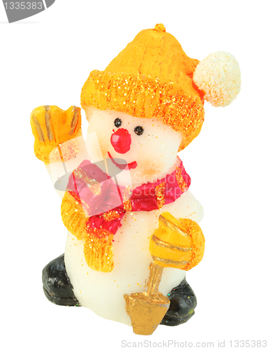 Image of Souvenir Christmas candle as a snowman form