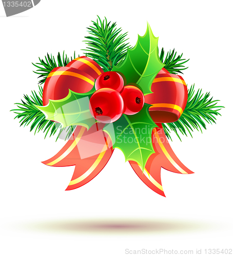 Image of Holly leaves and berries