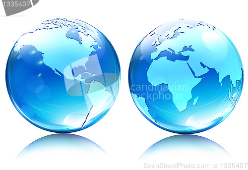 Image of Glossy Earth Map Globes