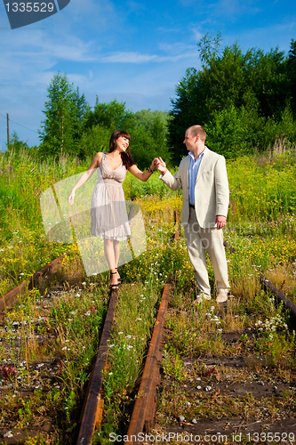 Image of Romantic walk along the railway