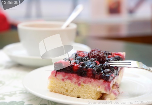 Image of Berry Cake and Coffee