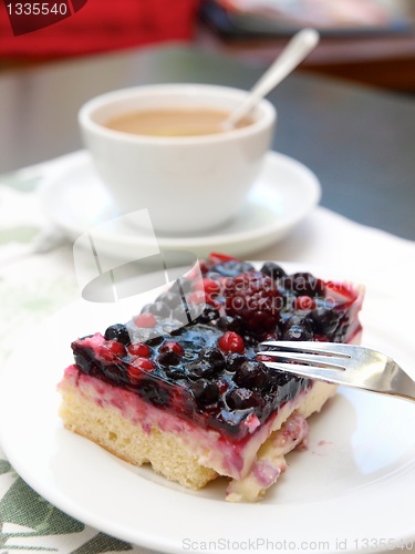 Image of Berry Cake and Coffee