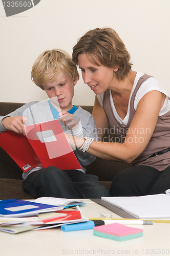 Image of Doing homework with mother