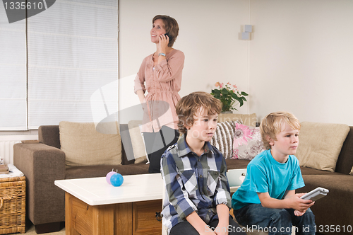 Image of Children watching tv