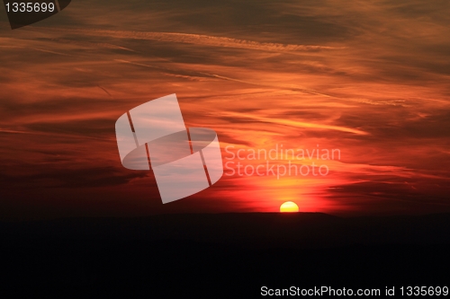 Image of red sunset 