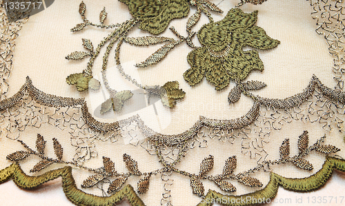 Image of Green textile background
