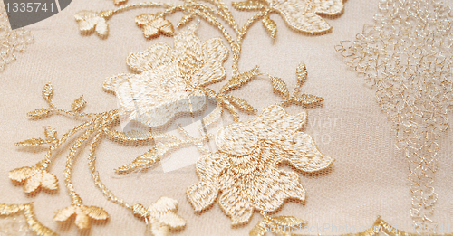 Image of Golden textile wedding background