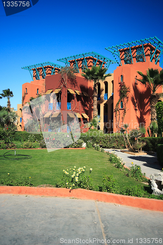 Image of Beautiful view to El Gouna architecture.