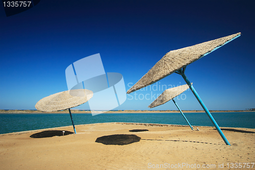 Image of Wicker Beach Umbrella