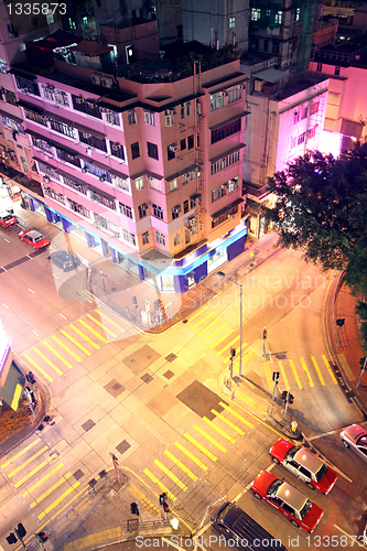Image of Hong Kong downtown at night 
