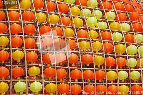 Image of wall of of Chinese Lanterns 